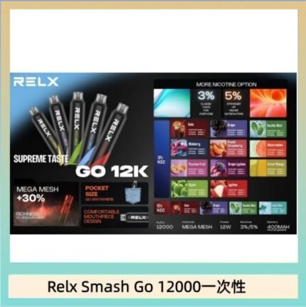 Relx Smash Go 12000 Puffs 一次性電子煙拋棄式12W輸出