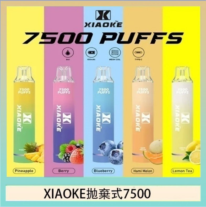 XIAOKE拋棄式7500 梟客XIAOKE一次性電子菸拋棄式7500口